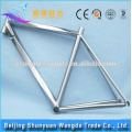 China ouro fornecedor alta luz fixa engrenagem quadro titanium bicicleta quadro